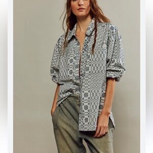 NWOT We The Free So Long Summer Jacquard Buttondown